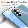 Etui do Samsung Galaxy S25 FE, Silicone Lite, do MagSafe ze smyczką, niebieskie