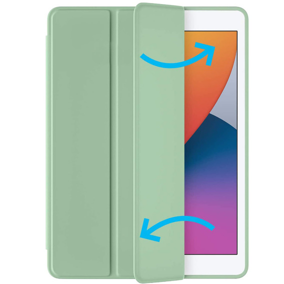 Etui do iPad 10.2" 2021/2020/2019 (9/8/7 gen.), z miejscem na rysik, Jasnozielone