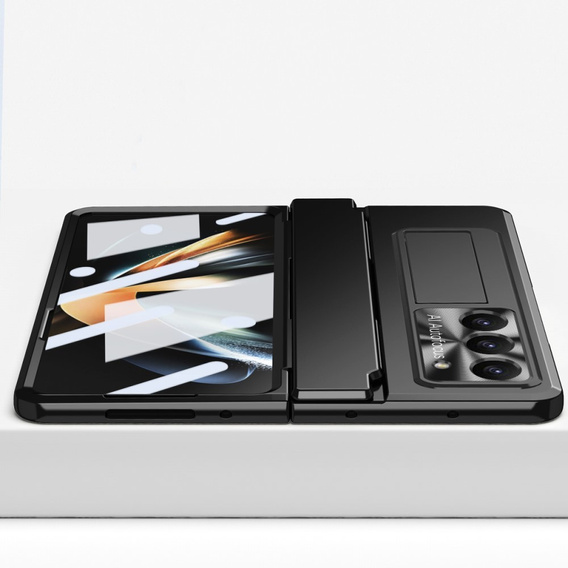 Etui ochronne PC z podstawką i ochroną zawiasu do Samsung Galaxy Z Fold6 5G – czarne