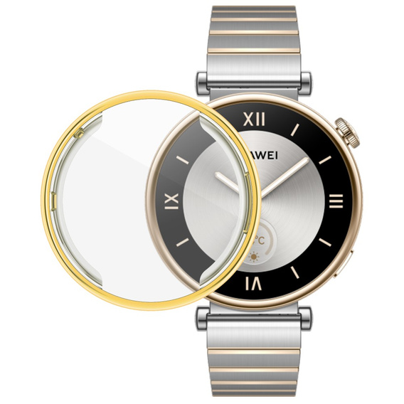 2w1 Etui z Osłoną na ekran do Huawei Watch GT 4 41mm, Złote