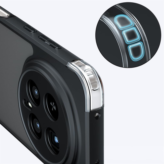 Etui do Honor Magic 8 Pro, Fusion Hybrid, matowe czarne