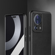 Etui skórzane do Xiaomi 13 Lite, Obudowa leather hybrid, Carbon Case, Czarne