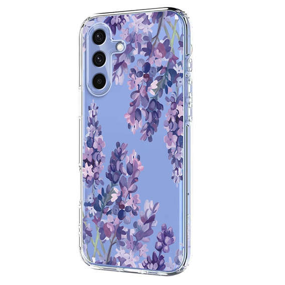 Etui do Samsung Galaxy S25 FE z motywem kwiatowym – fioletowe