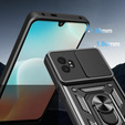 Etui z podstawką i przesłoną aparatu do Samsung Galaxy Xcover 7 Pro – czarne, pancerne, z ochroną kamery