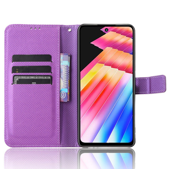 Etui z klapką do Infinix Hot 30i, Wallet Smart Magnet, fioletowe