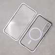 Etui Magnetic Dual Glass MagSafe do Samsung Galaxy S23+ Plus, srebrne