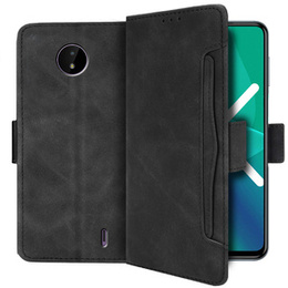 Etui z klapką do Nokia C10 / C20, Card Slot, czarne