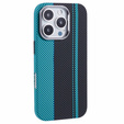 Etui do iPhone 16 Pro Max, Carbon Fiber MagSafe, czarne / niebieskie