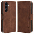 Etui z klapką do Samsung Galaxy A35 5G, Card Slot, brązowe