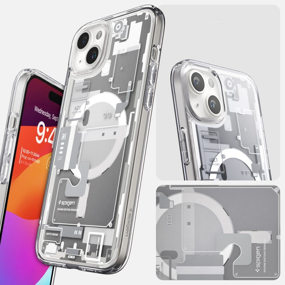 Etui z MagSafe Spigen do iPhone 15, Ultra Hybrid, Zero One, Białe