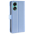 Etui z klapką do Oppo A78 4G, Wallet Zipper Pocket, niebieskie