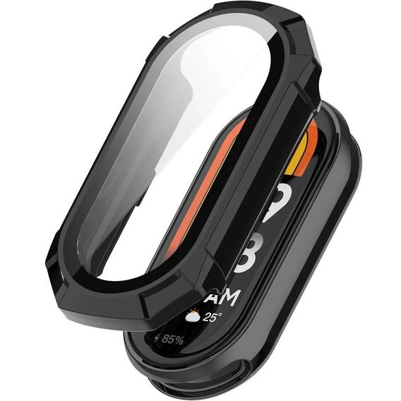 2w1 Etui + Szkło Hartowane do Xiaomi Smart Mi Band 8 / Xiaomi Smart Mi Band 9, Czarne