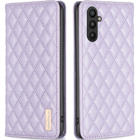 Etui z klapką do Samsung Galaxy A34 5G, Wallet, BINFEN COLOR, fioletowe