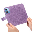 Etui z klapką do Xiaomi Redmi Note 12 5G / POCO X5 5G, Mandala, fioletowe