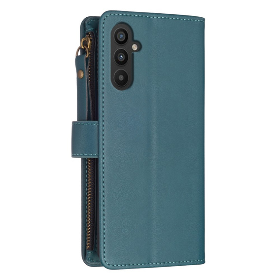 Etui z klapką do Samsung Galaxy A25 5G, Wallet Zipper Pocket, zielone