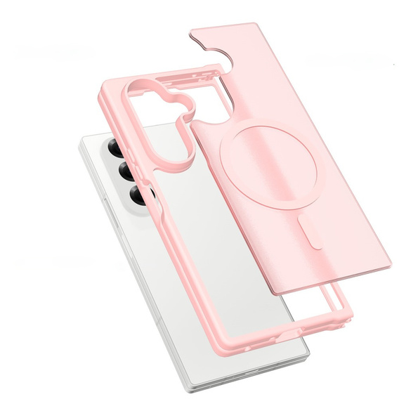 Etui kompatybilne z MagSafe do Samsung Galaxy Z Fold7 5G, ERBORD Matt Case – różowe