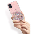 Etui do Samsung Galaxy A51 5G, Glittery, różowe