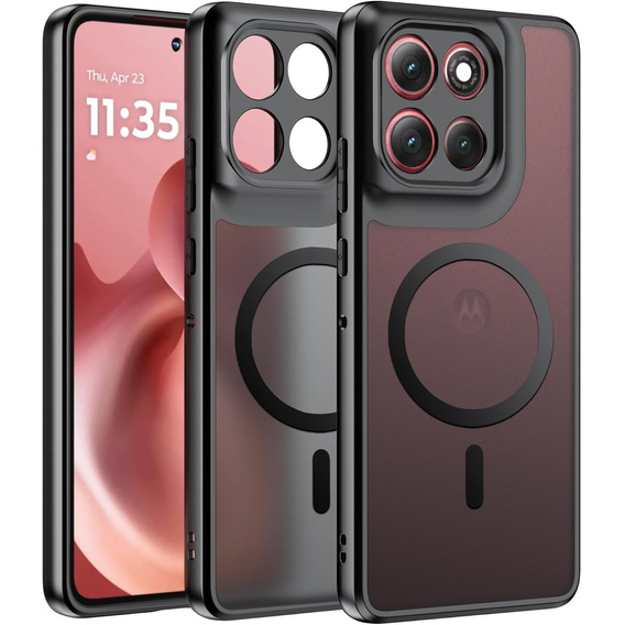 Etui do Motorola Moto G86 5G / G86 Power 5G, do MagSafe, ERBORD Matt Case, czarny