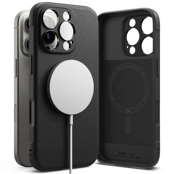 Etui Ringke do iPhone 16 Pro Max, Onyx MagSafe, czarne