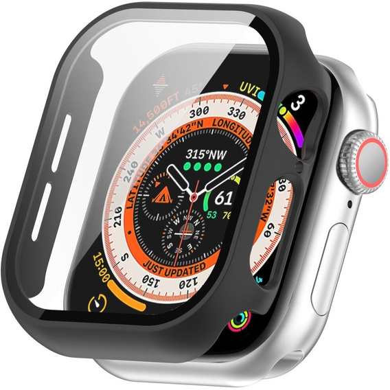 2w1 Etui + Szkło Hartowane do Apple Watch 10/11 46MM, Czarne