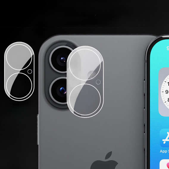 Szkło na obiektywy do iPhone 16 / 16 Plus, przezroczyste