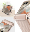 Etui do Motorola Razr 60 Ultra, PC Kickstand Case, ze szkłem, złote