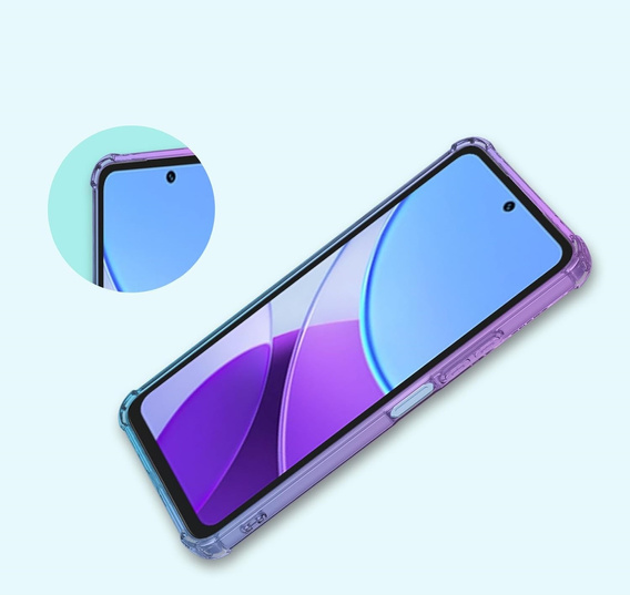 Etui Gradient Dropproof do Vivo Y19s, Fioletowe / niebieskie