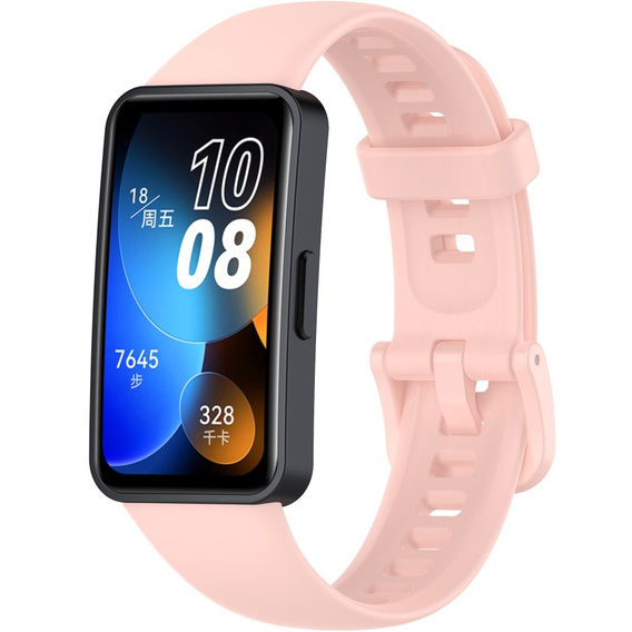 Pasek Silikonowy do Huawei Band 8 / Huawei Band 9 / Huawei Band 10, Niebieski, Różowy