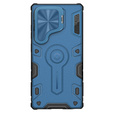Etui do Samsung Galaxy S25 Ultra, pancerne Nillkin, CamShield Armor Prop, do MagSafe, niebieskie