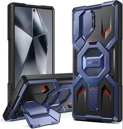 Etui do Samsung Galaxy S24 Ultra, Tongate MECH MagSafe Series, granatowe + Szkło Hartowane 9H