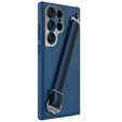 Etui NILLKIN do Samsung Galaxy S23 Ultra, Stripe Design z rączką, niebieskie