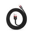 Baseus Cafule – kabel USB-A do Lightning 0,5 m 2,4A - czerwono-czarny