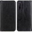 Etui do Sony Xperia 1 V, Wallet Litchi Leather, czarne