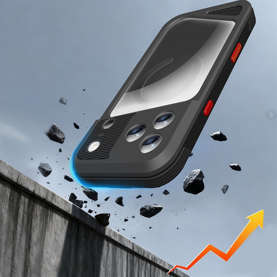 Etui Wodoodporne IP68 do iPhone 17 Pro, SHELLBOX GTM MagSafe, czarne