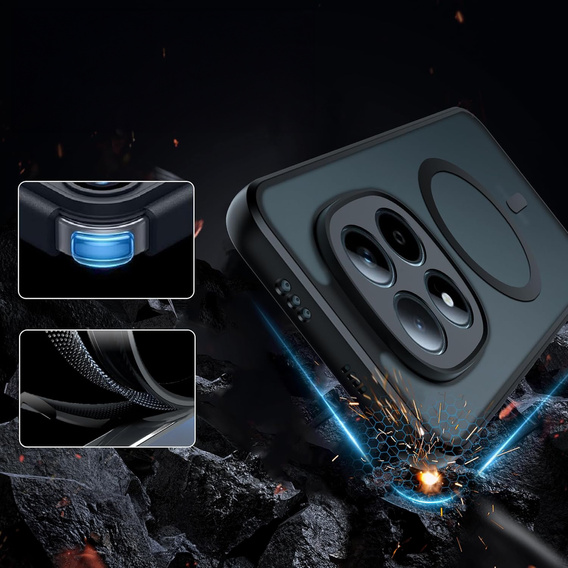 Etui do Xiaomi Redmi Note 15 Pro 5G, do MagSafe, ERBORD Matt Case, czarny