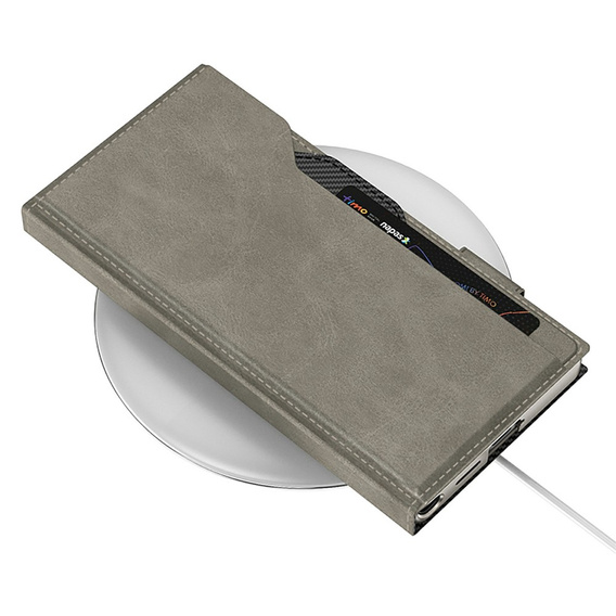 Etui z klapką do Samsung Galaxy S26 Ultra, GKK Card Slot Wallet, szare