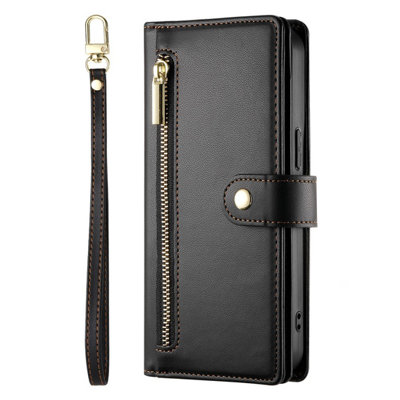 Etui z klapką do Xiaomi Redmi Note 14 Pro 5G / Poco X7 5G, Wallet Zipper Pocket, czarne