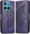 Etui z klapką do Motorola Edge 60 Fusion, Butterfly, fioletowe