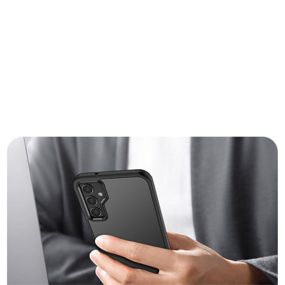 Etui ERBORD do Samsung Galaxy S23 FE, Fusion Hybrid, przezroczyste / czarne