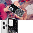 Zestaw Etui Brokat do Xiaomi Redmi 12, czarne + szkło