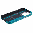 Etui do iPhone 15 Pro Max, Carbon Fiber MagSafe, czarne / niebieskie