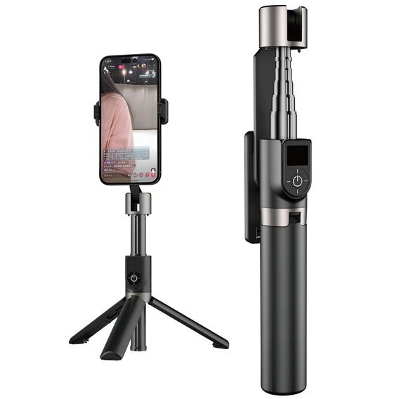 Dudao F18B Selfie Stick Tripod + Pilot Bluetooth, czarny