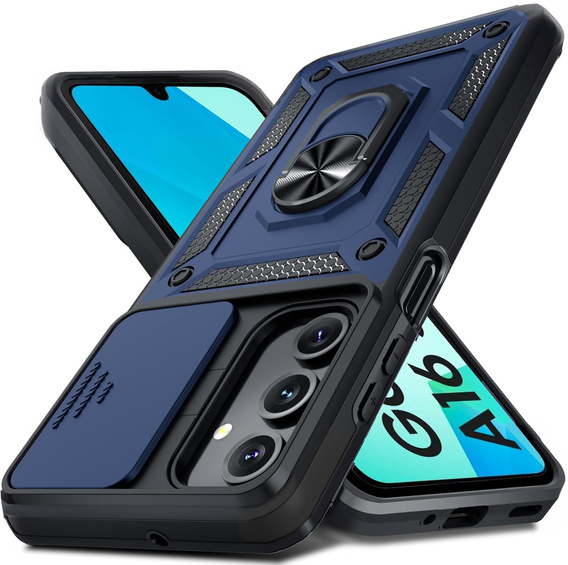 Etui pancerne do Samsung Galaxy A16 / A16 5G, CamShield Slide, niebieskie