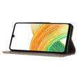 Etui z klapką do Samsung Galaxy A25 5G, Butterfly, szare + szkło 9H