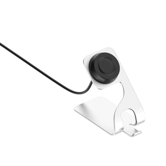 Ładowarka USB Stacja Dokująca do Huawei Watch 3 / 3 Pro / GT 2 Pro, Srebrna