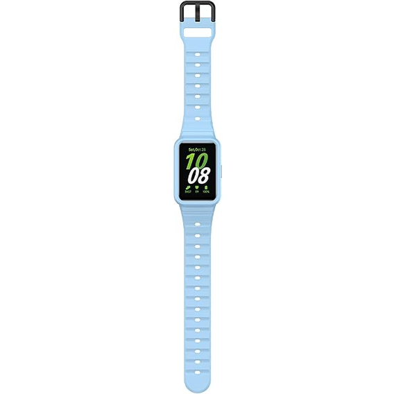 Pasek Silikonowy z Etui do Samsung Galaxy Fit 3, Niebieski