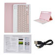 Etui z klawiaturą do Samsung Galaxy Tab S7 T870/T875 / S8, Pen Slot, różowe rose gold
