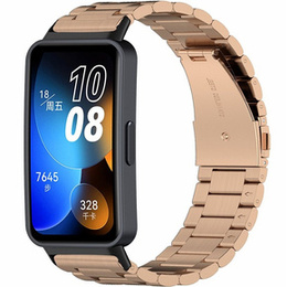 Bransoleta Stalowa do Huawei Band 8 / Huawei Band 9 / Huawei Band 10, Różowe Złoto