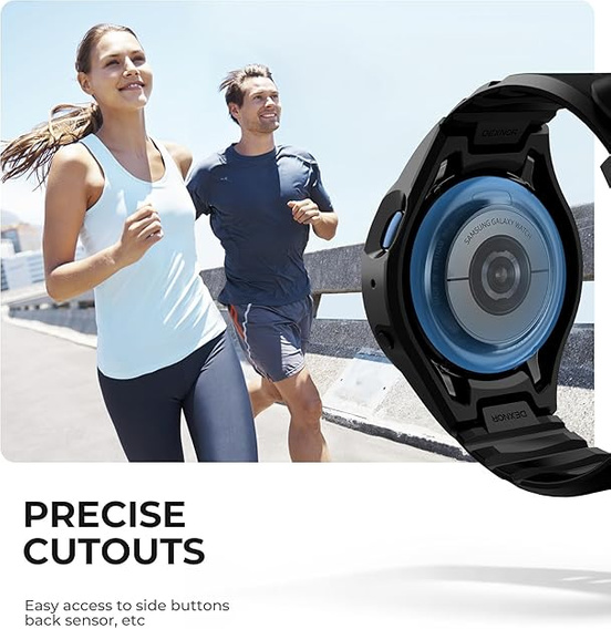 Pasek + Etui Dexnor do Samsung Galaxy Watch Active 2 44mm, Czarny