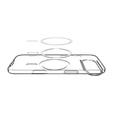 Etui Spigen do iPhone Air, Liquid Crystal Mag MagSafe, Clear/White